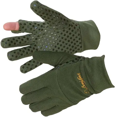 Fotografía del producto: Benisport Guantes finos antideslizantes: Verde / caqui · S