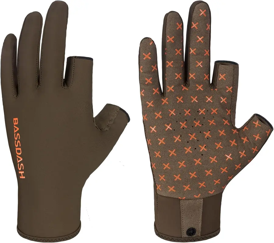 BASSDASH HG03 Fingerless — Brown · XL