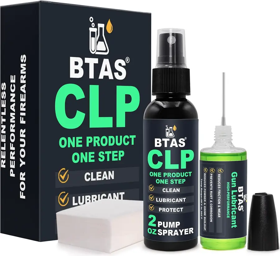 BTAS CLP Cleaner & Lubricant — Aerosol 2 oz y botella de aguja 1 oz