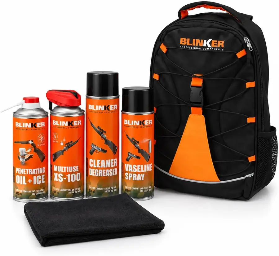 Blinker Pack de mantenimiento — Lubricante, desengrasante, aflojatodo y microfibra