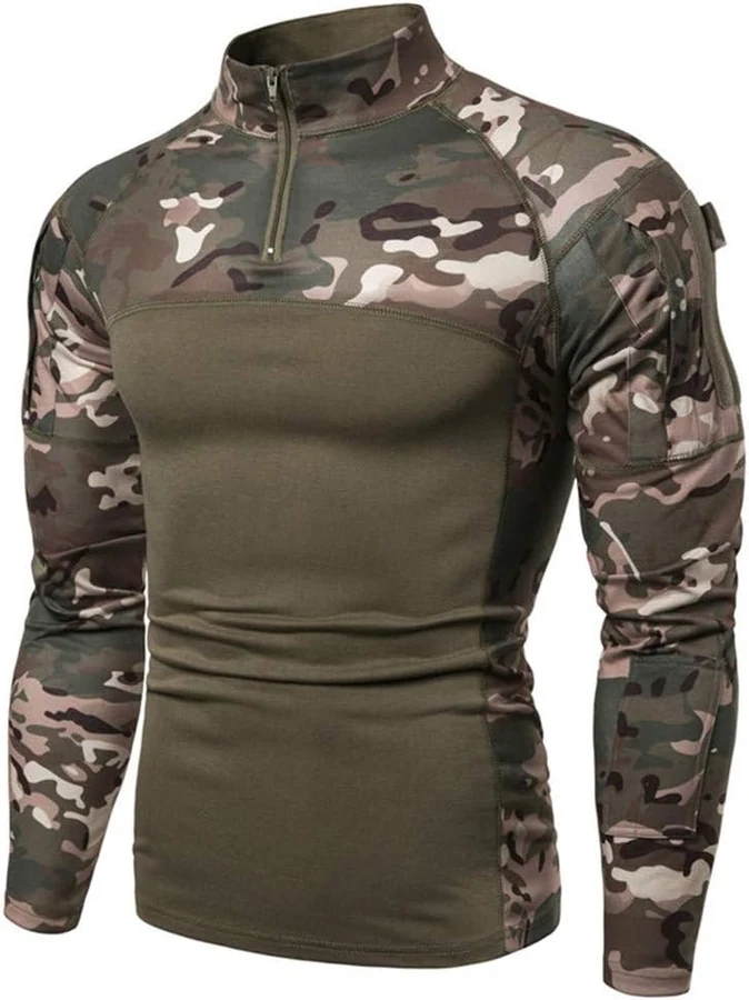 MakingDa Camisa táctica 1/4 zip — Camuflaje verde