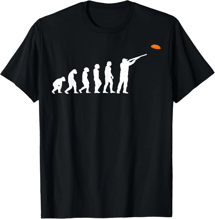 Tiro de arcilla Accesorios de tiro deportivo Camiseta evolución del tiro deportivo — Negro