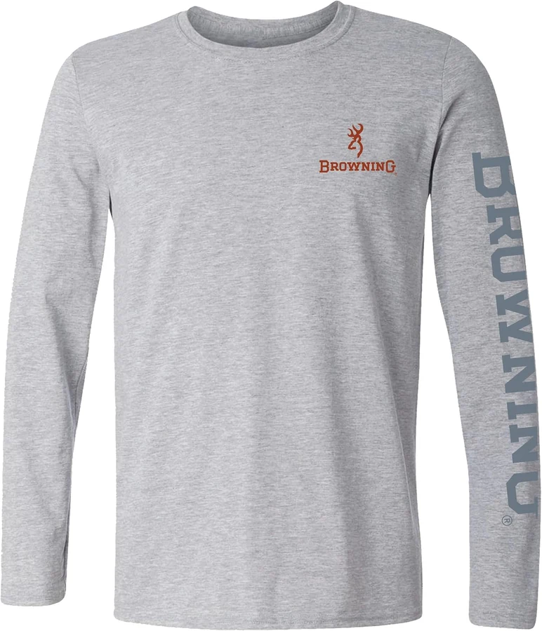 Browning Buckmark Graphic Long Sleeve — Hunt Tough · Sport Gray
