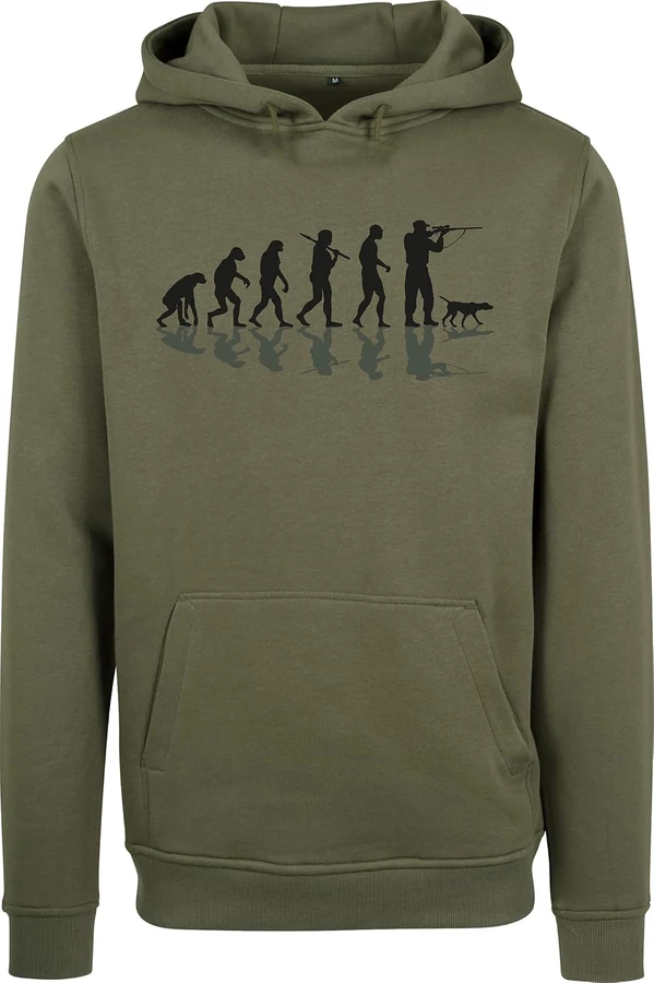 Baddery Sudadera Evolución del Cazador — Verde militar