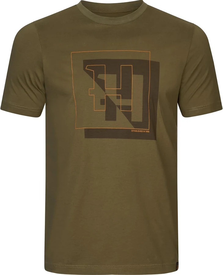 Härkila H-Logo T-Shirt — Verde oliva · talla por confirmar