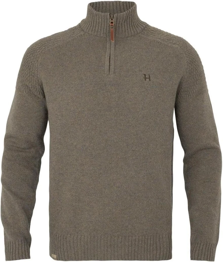 Härkila Vincent Merino Half Zip — Dark Sand